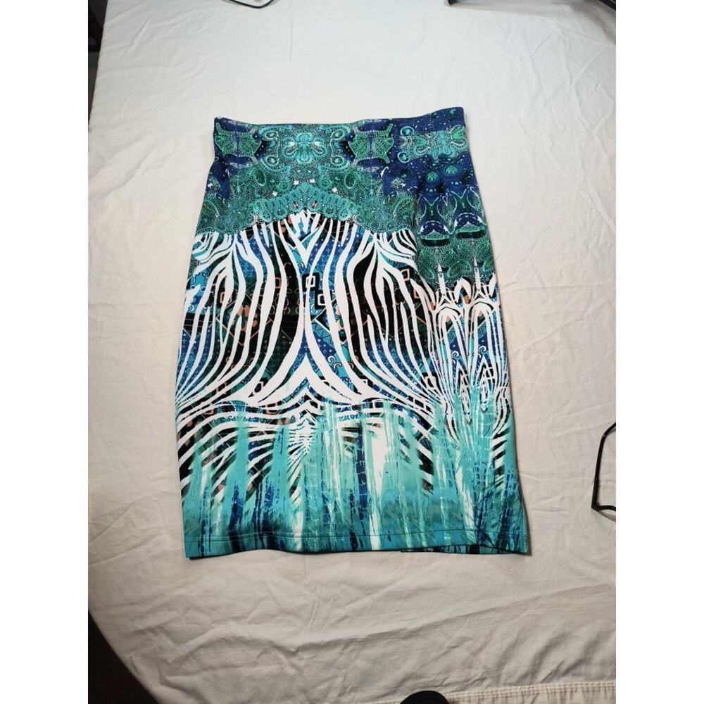 Vtg Bebe Skirt Women Small Crop Bodycon Pencil Night Out Festival Boho L